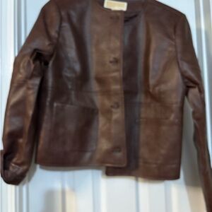 Michael Kors Women's Brown Leather Jacket